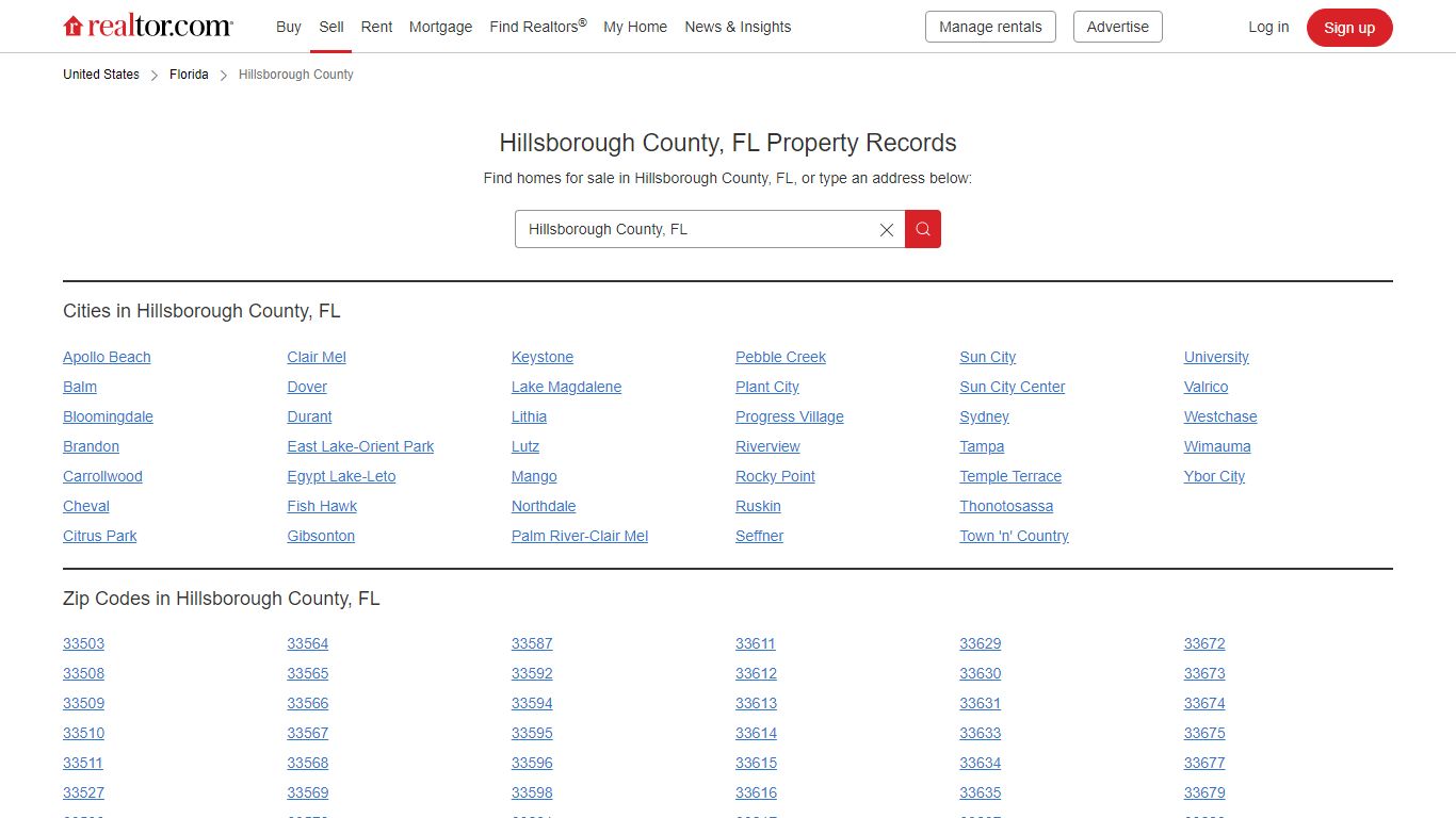 Hillsborough County, FL Property Records - Realtor.com